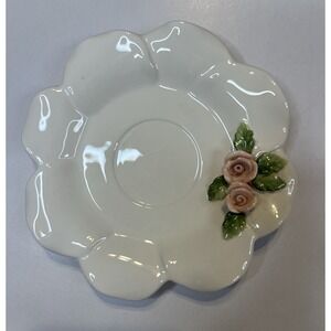 Vintage‎ Home Interiors Victorian Rose Saucer